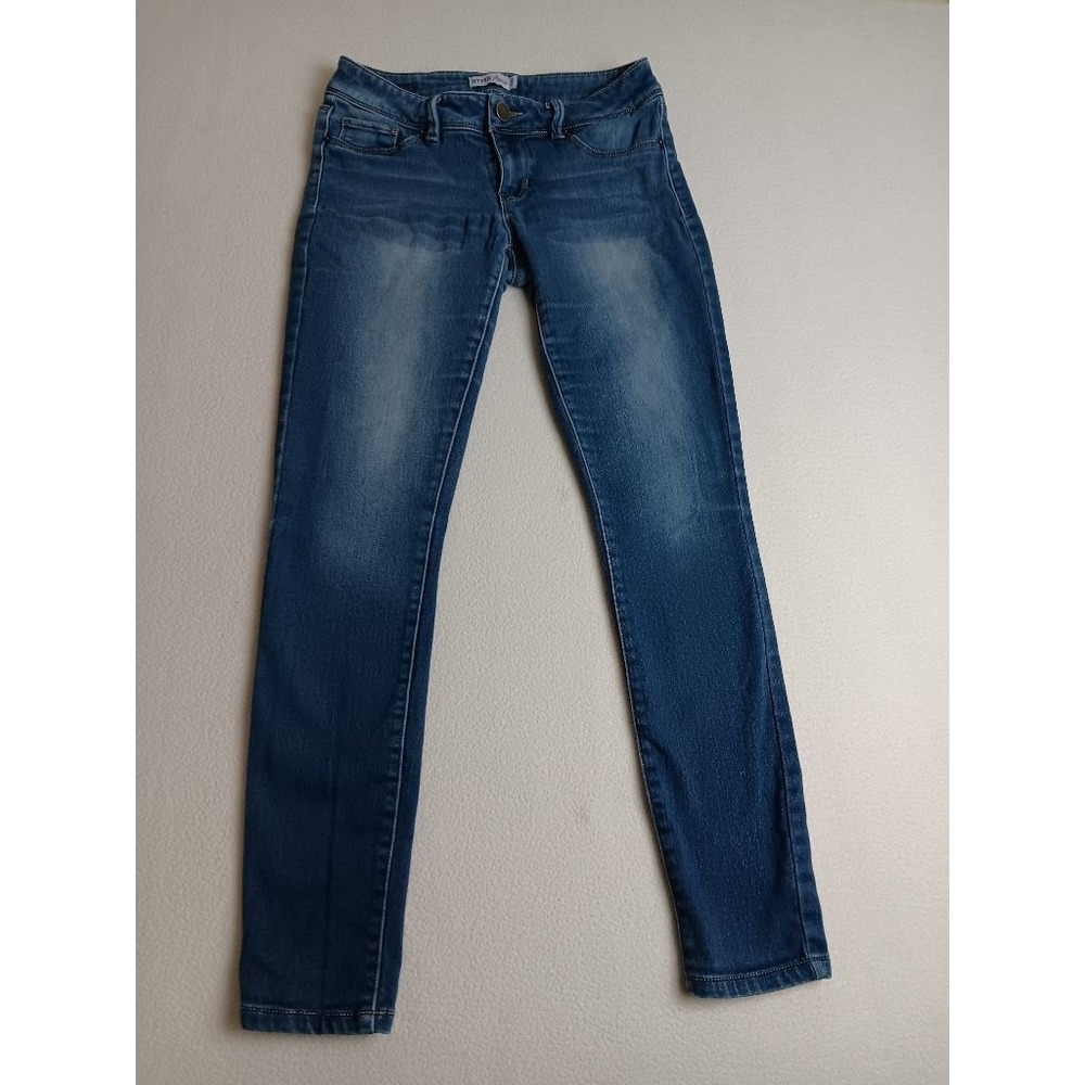 YMI Hyper Fleece Skinny Jeans Girls Size 7 Blue Medium Wash Fleece Lined Denim